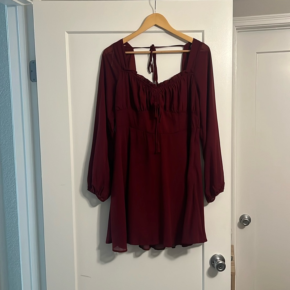 Long sleeve mini dress